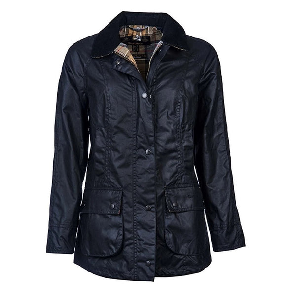 Barbour Beadnell Wax Jacket Navy Size 4