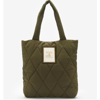 Barbour Mariah Quilted Tote Olive Bag One Size