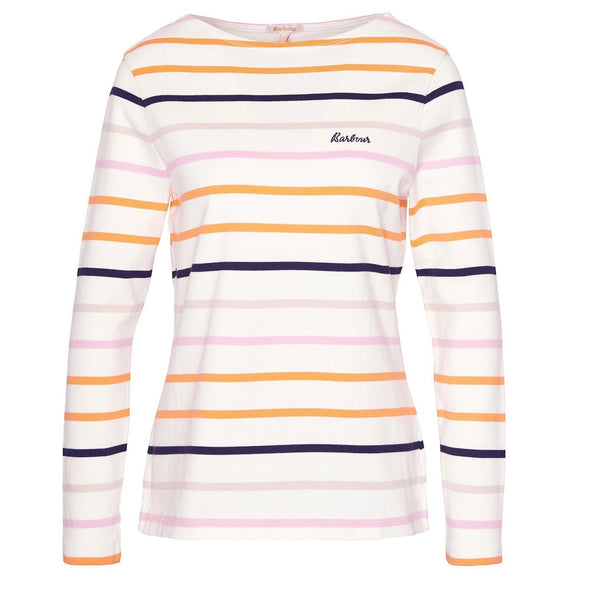 Barbour Hawkins Striped Long-Sleeved T-Shirt Cloud Striped Size US8