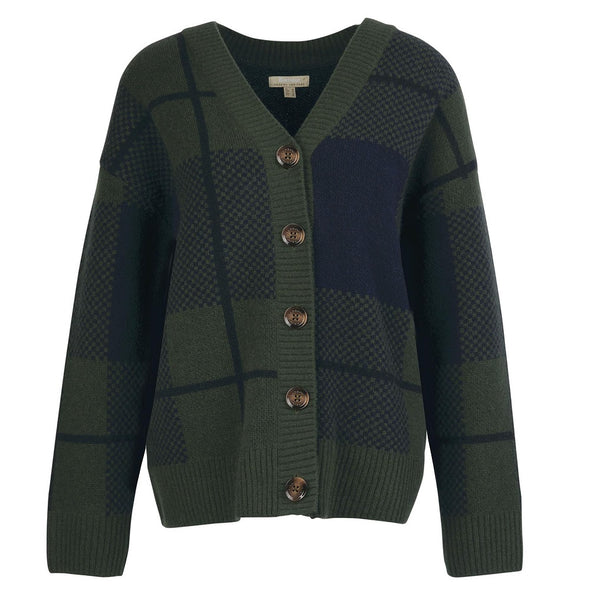 Barbour Marie Cardigan Classic Black/Sage Tartan Us Size 6