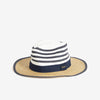 Barbour Kenmore Fedora Hat In Navy/Ecru Size-S