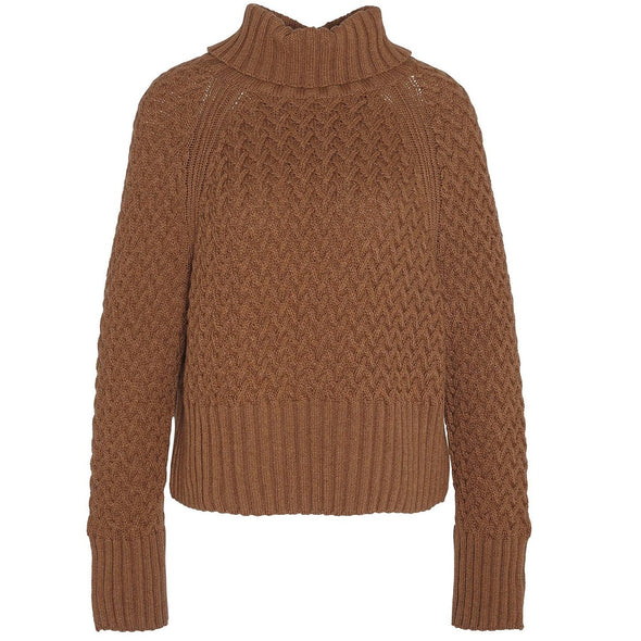 Barbour Malton Roll Neck Knitted Old Gold Jumper Size 4