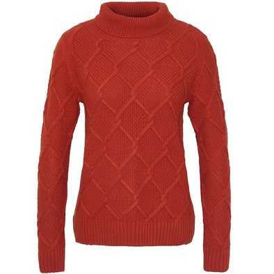 Barbour Burne Roll Neck Jumper In Spiced Pumpkin