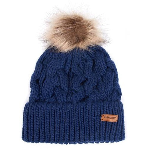 Barbour Penshaw Cable Beanie - Navy