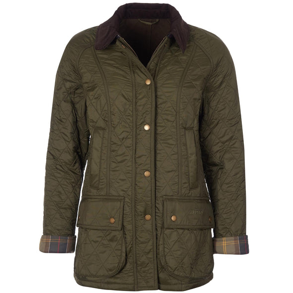 Barbour Women Beadnell Polarquilt Jacket Olive Size US4