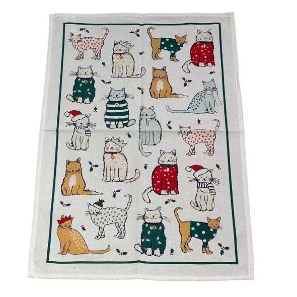 Ulster Weavers Christmas Kitties Tea Towel